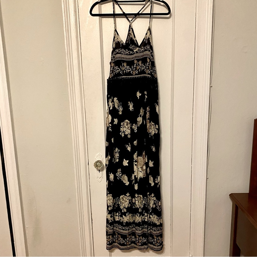 Black Floral Maxi Dress
